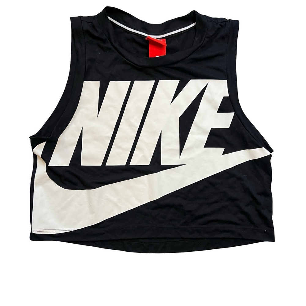 Nike Women's Sportswear Essential Crop
Logo Tank Top Black & White Small - Picture 3 of 5